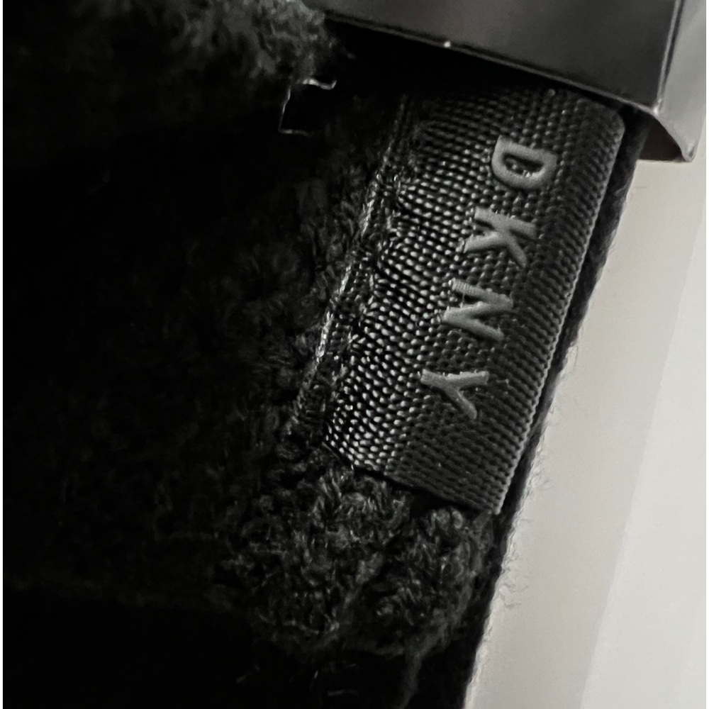 DKNY Black Knit Hat and Scarf Set - Picture 3 of 5